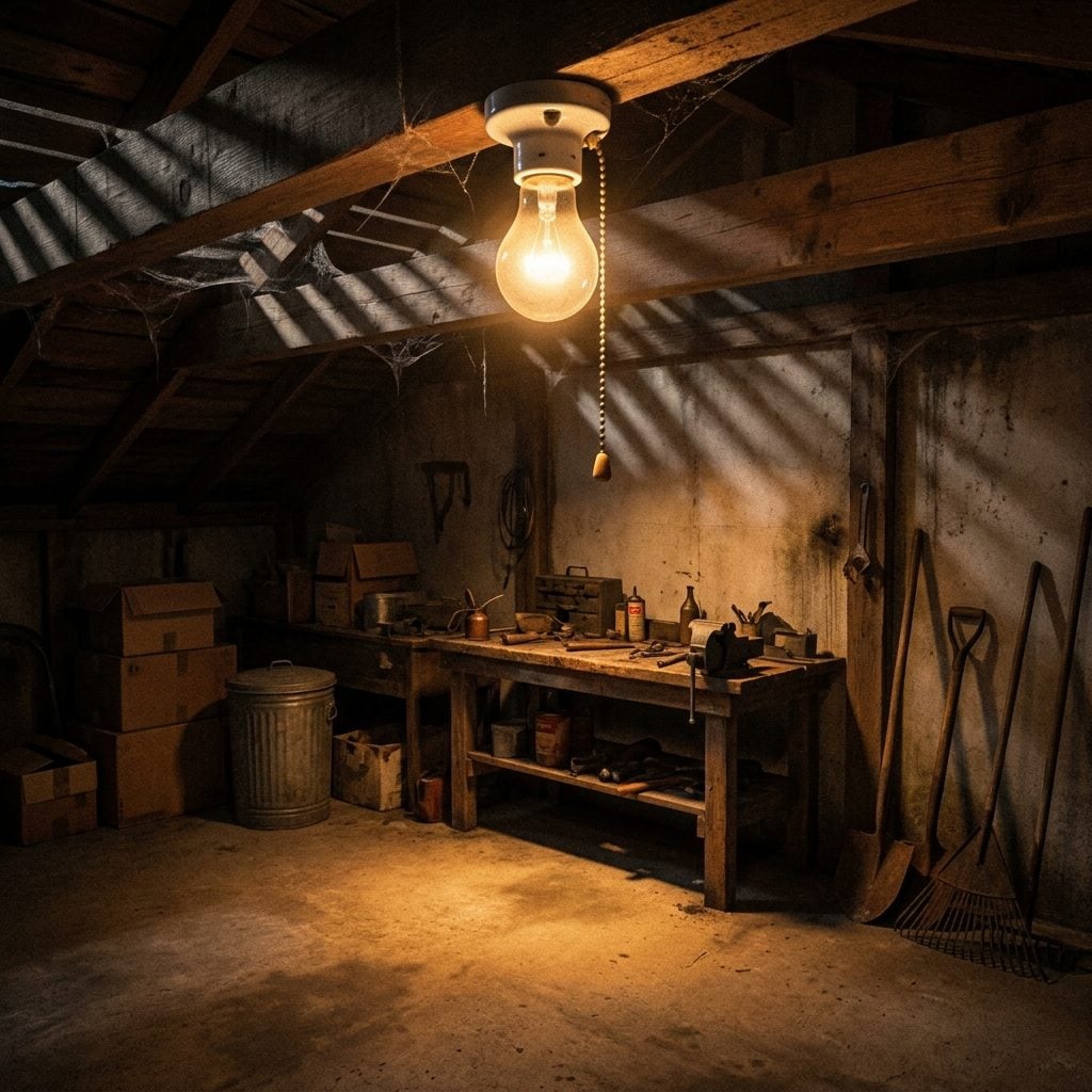 That Single Bare Bulb with a Pull Chain, and the Shadows It Couldn't Reach