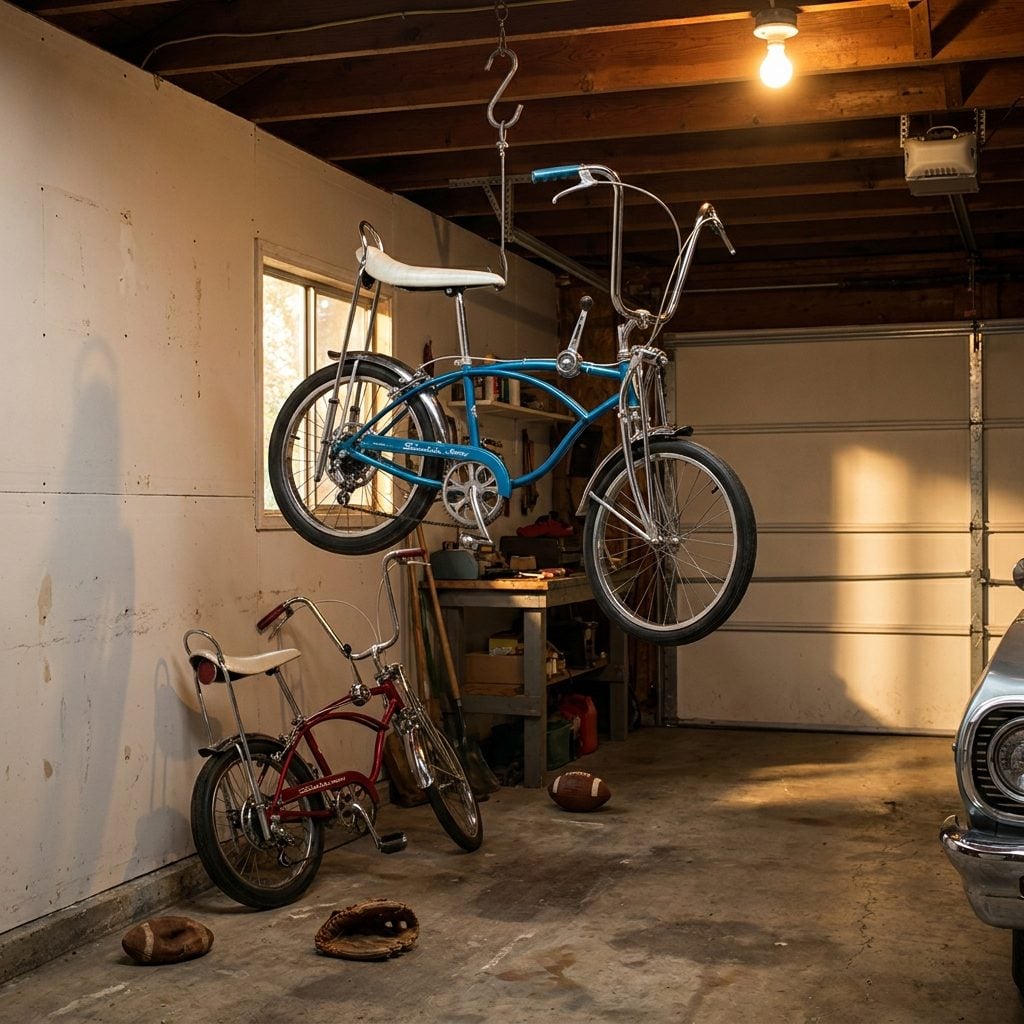 A Schwinn Sting-Ray Hung From the Ceiling or Leaned Against Everything