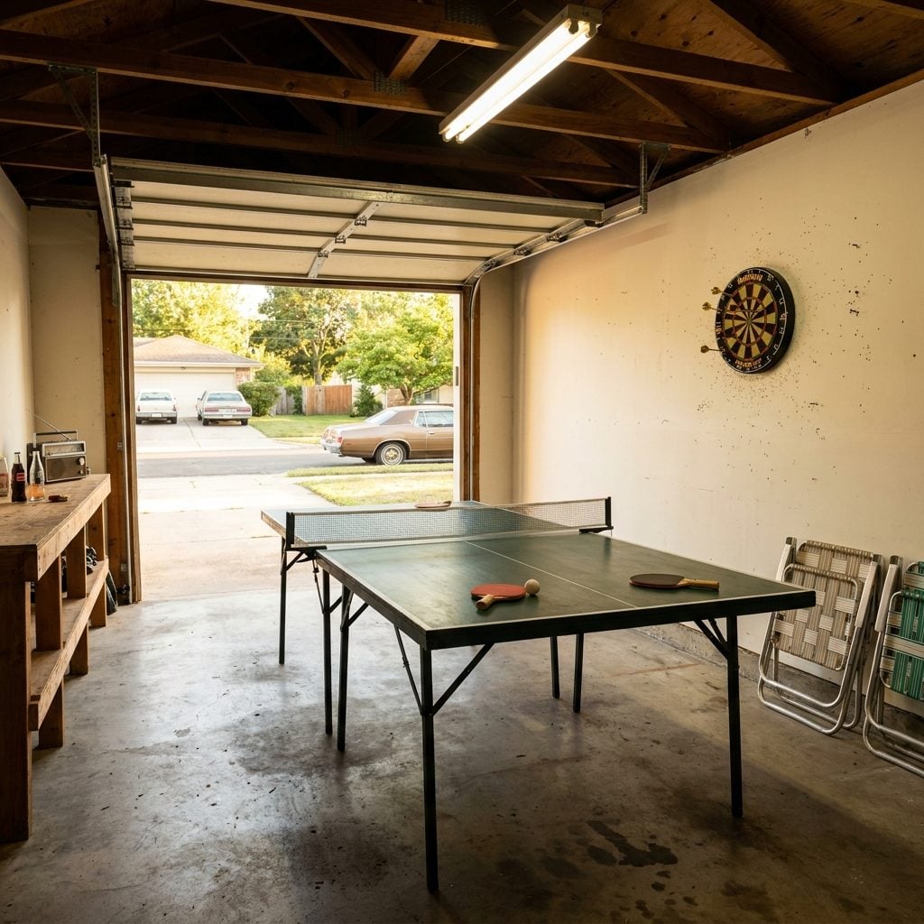The Ping-Pong Table That Turned the Garage Into a Rec Room Every Weekend