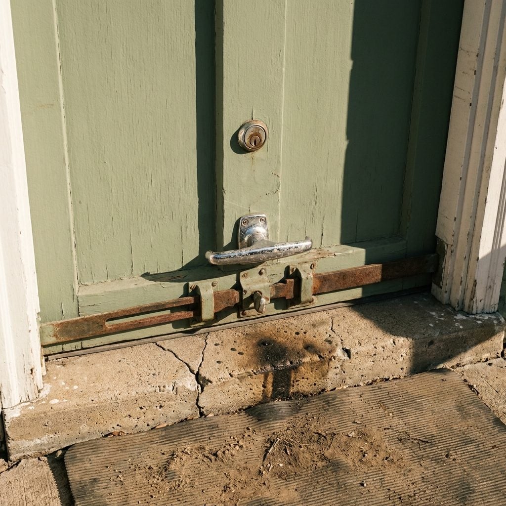 Manual Garage Doors with Chrome Handles You Had to Muscle Open Every Single Morning