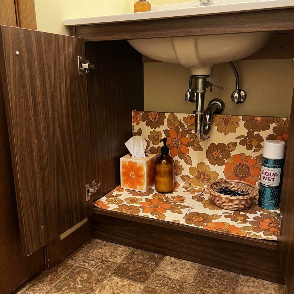 That Aggressively Floral Contact Paper Lining Every Shelf and Drawer