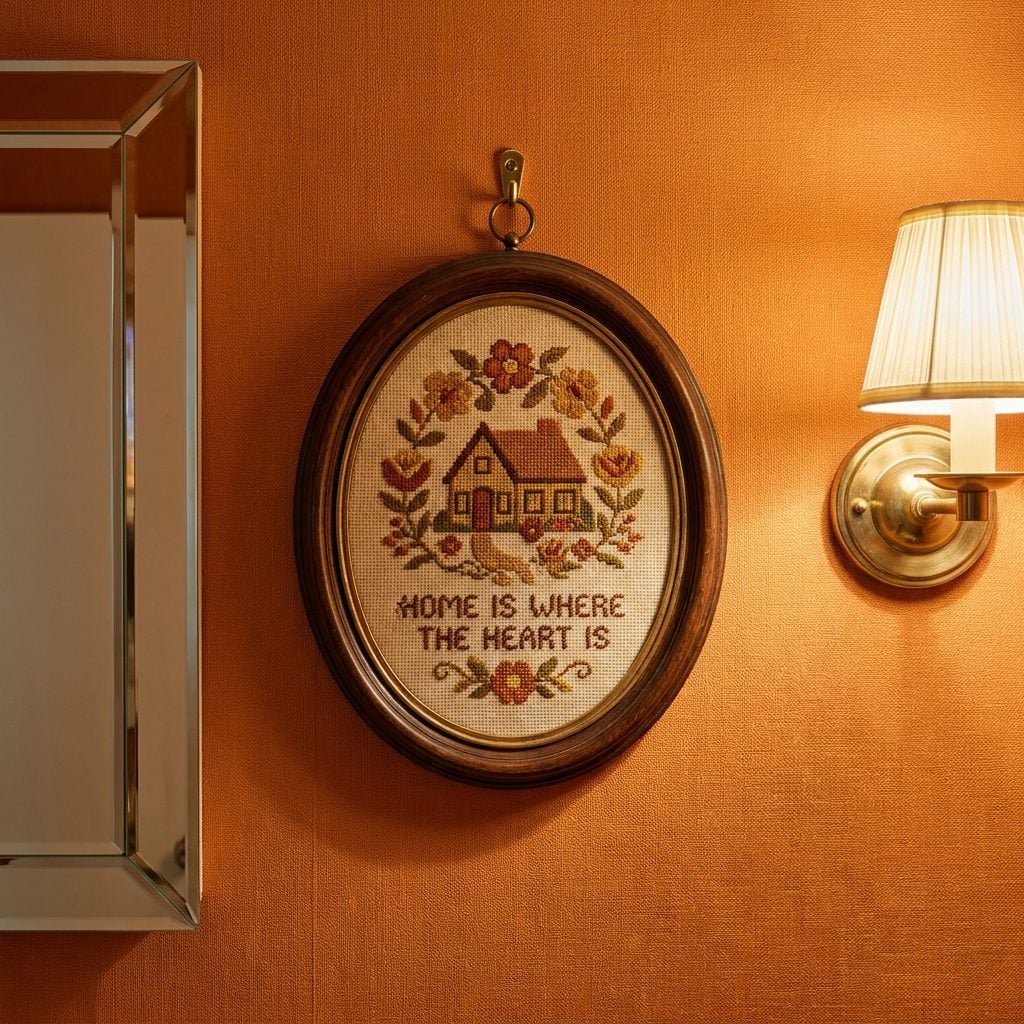 A Framed Needlepoint of Some Vaguely Inspirational Phrase, Stitched by Someone You'd Never Met