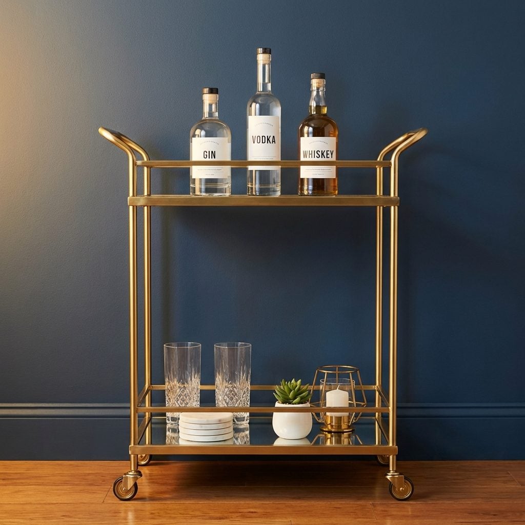The Bar Cart Staged So Precisely It Feels Like a Crime Scene to Disturb