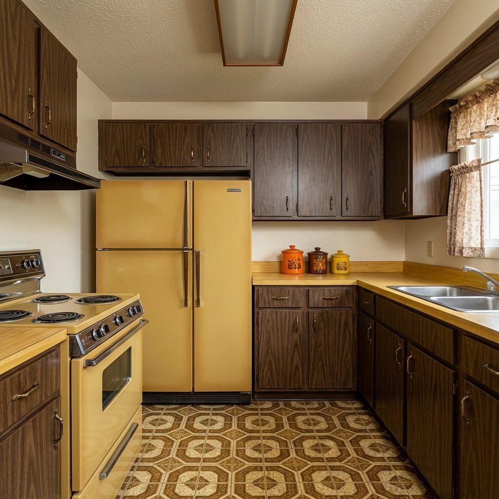 Avocado Green or Harvest Gold Appliances in the Kitchen