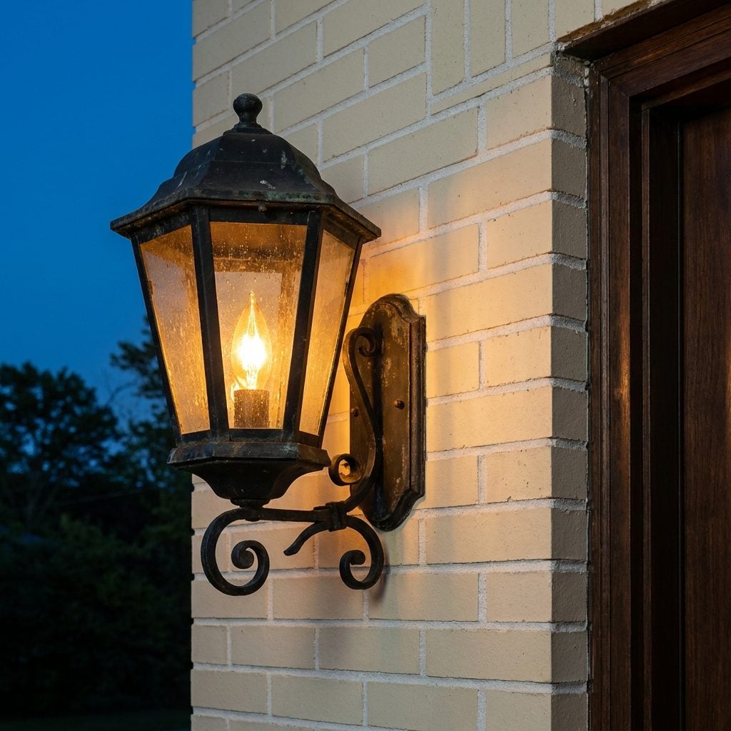 Carriage-Style Coach Lights With Amber Glass That Made Every House Feel Like a Colonial