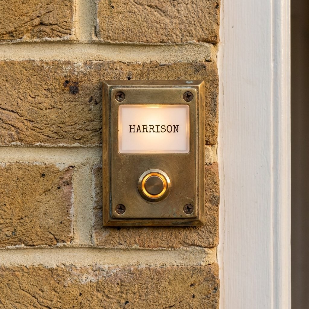 Push-Button Doorbells With Glowing Nameplates That Told You Exactly Who Lived There