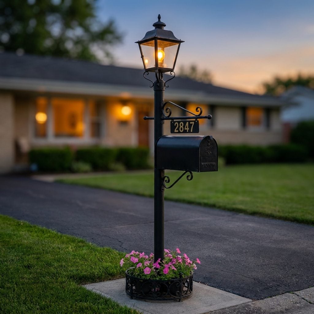 The Wrought Iron Mailbox-and-Lamp-Post Combo That Stood Guard at the End of Every Driveway