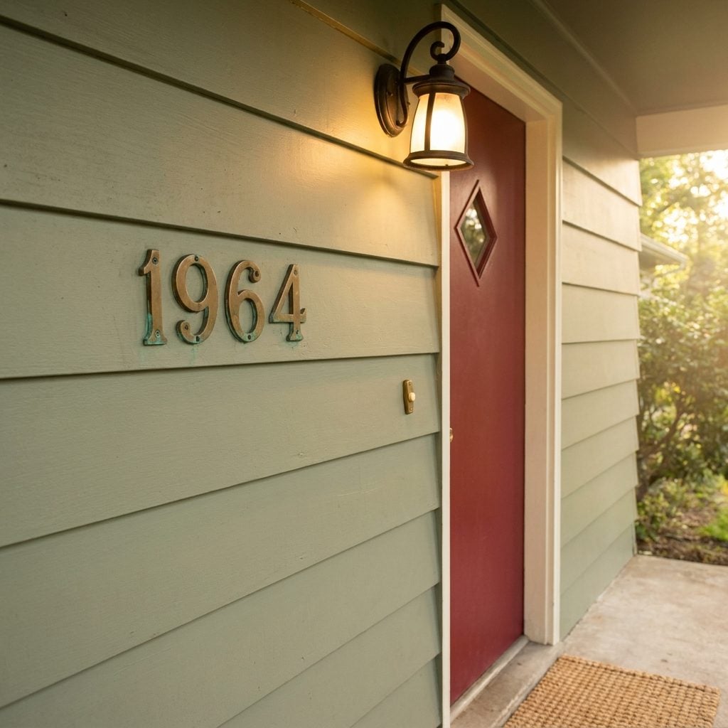 Those Brass House Numbers in That Sharp, No-Nonsense Sans-Serif Font