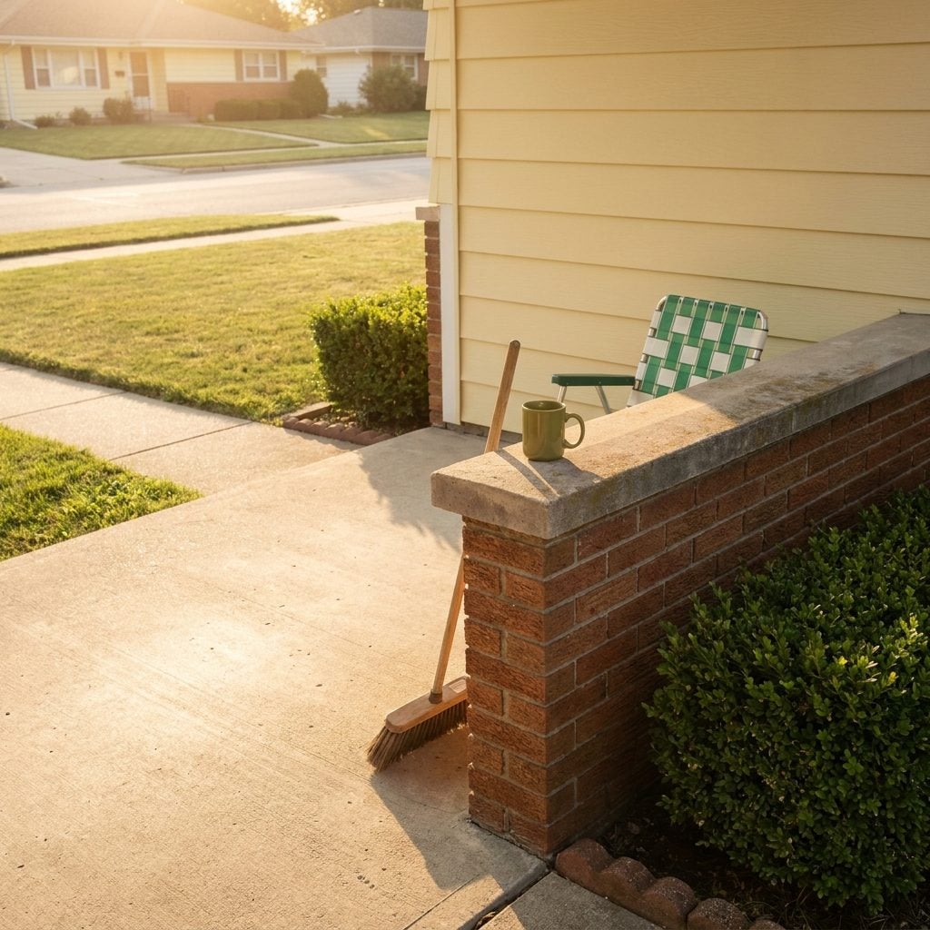 Short Privacy Walls That Carved Out a Little World on the Porch