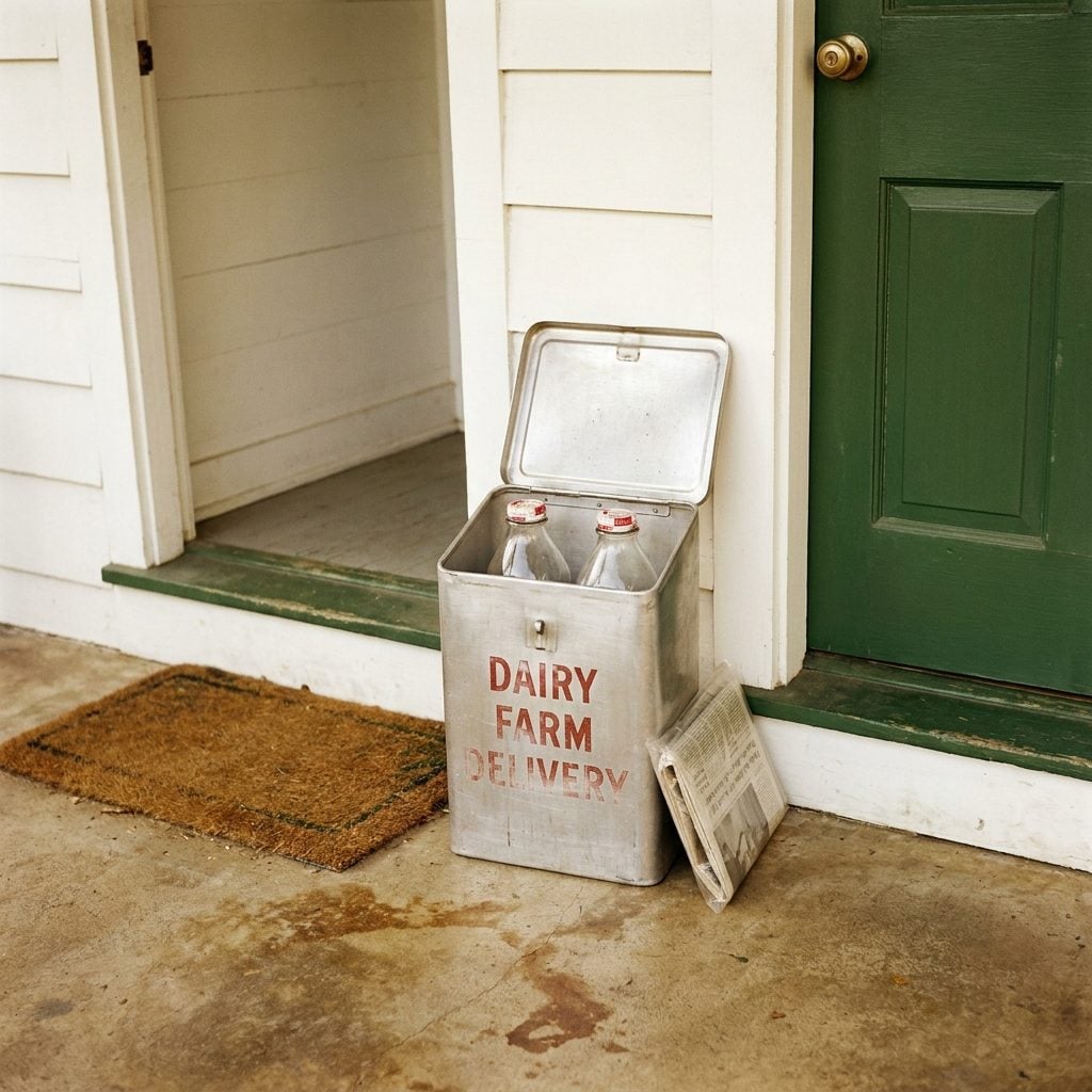 The Milk Delivery Box Tucked Beside the Front Door