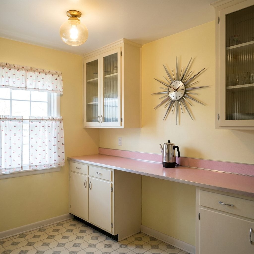 The Starburst Wall Clock in Chrome or Brass That Every Kitchen Had in Some Form