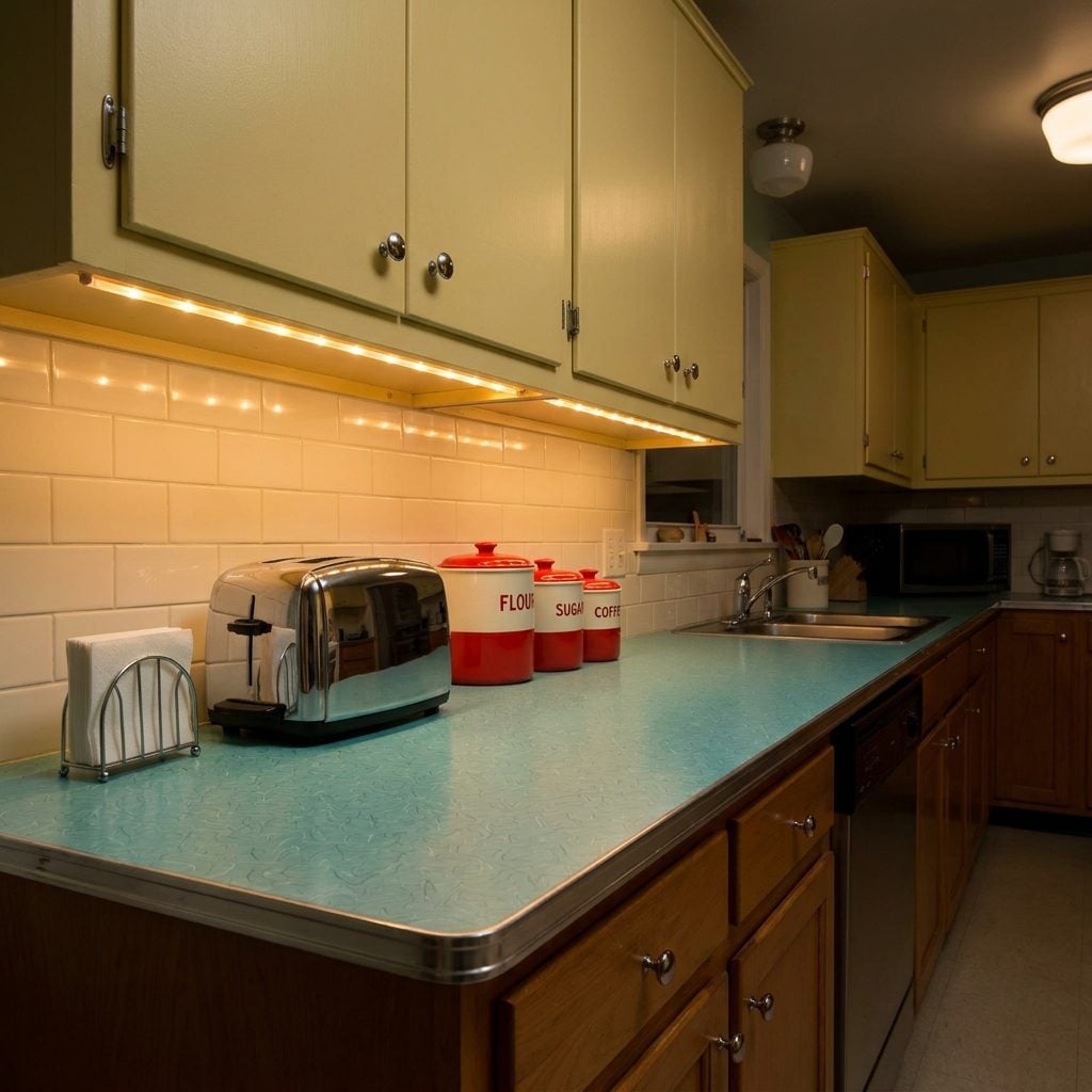 Under-Cabinet Lighting Strips That Felt Genuinely Futuristic in 1955