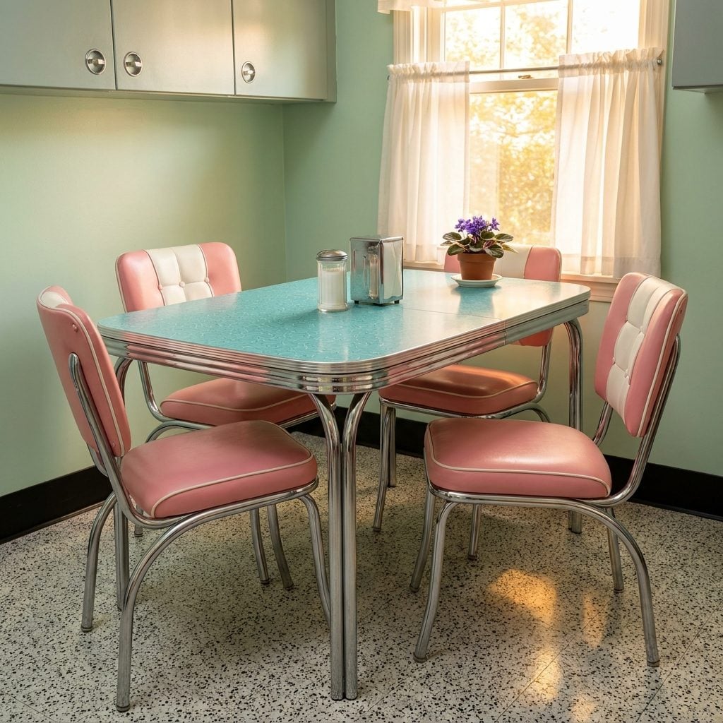 The Chrome-Trimmed Dinette Set With Vinyl Chairs That Stuck to Your Legs in Summer