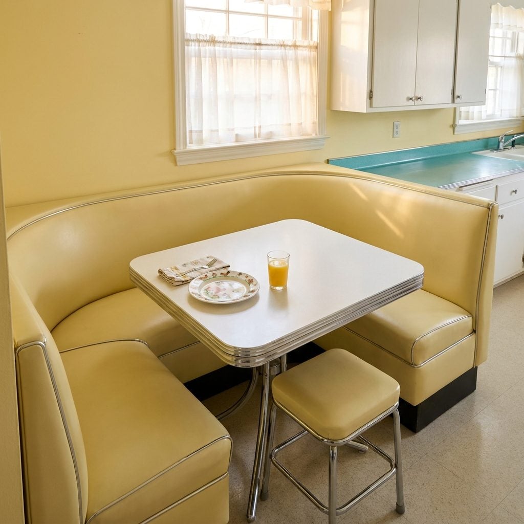 Booster Seats Built Right Into the Kitchen Furniture