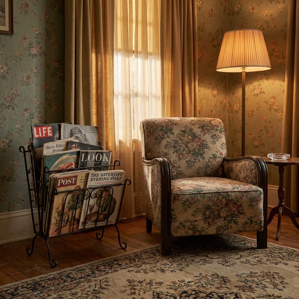 The Magazine Rack Stuffed With Life, Look, and The Saturday Evening Post