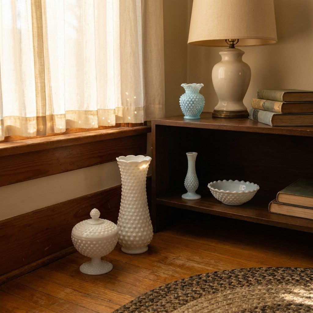 Hobnail Glass: The Vases, the Candy Dishes, the Milk Glass Everything