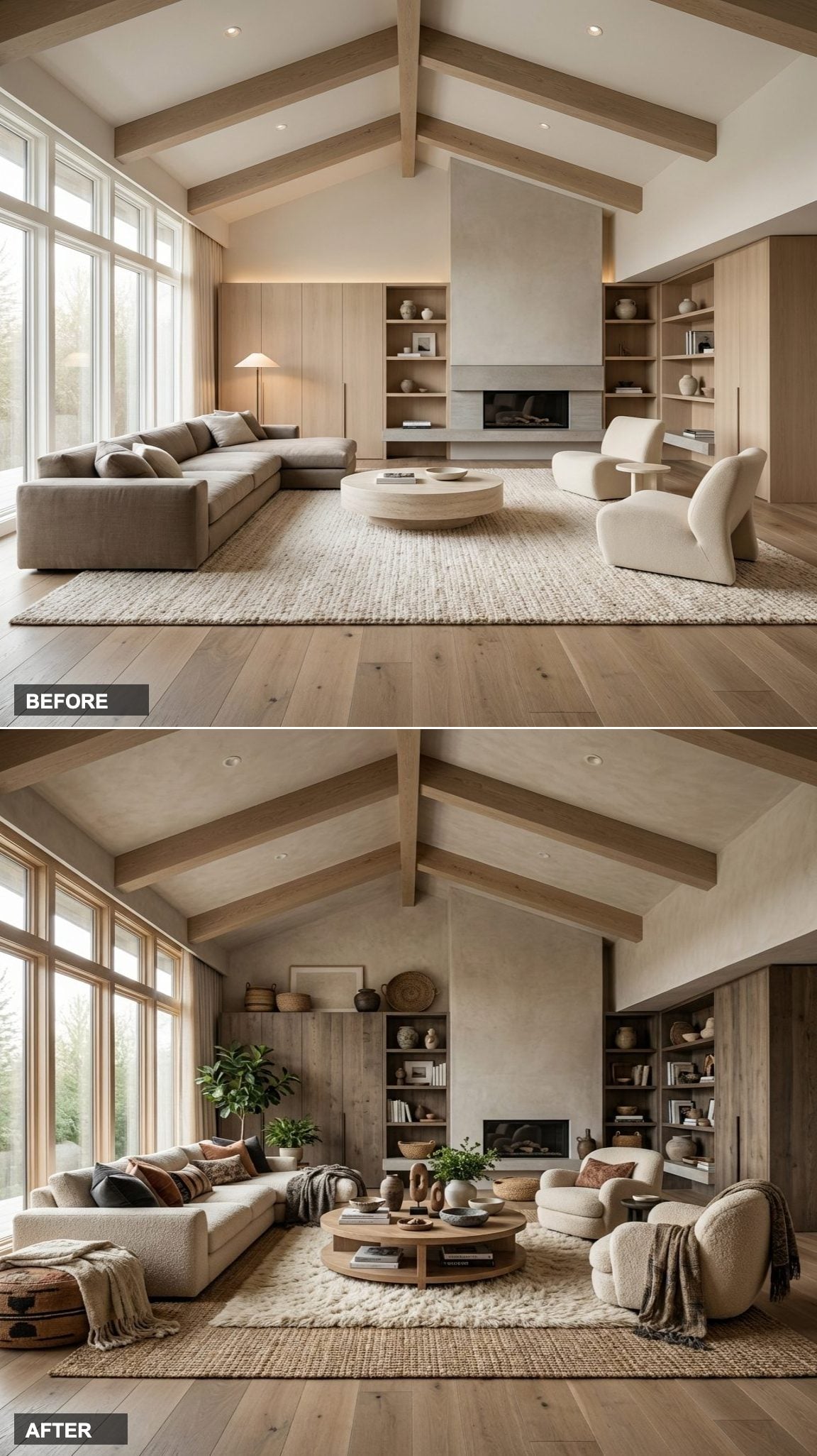 From Carpet and Ceiling Fan to Cozy French Countryside Retreat