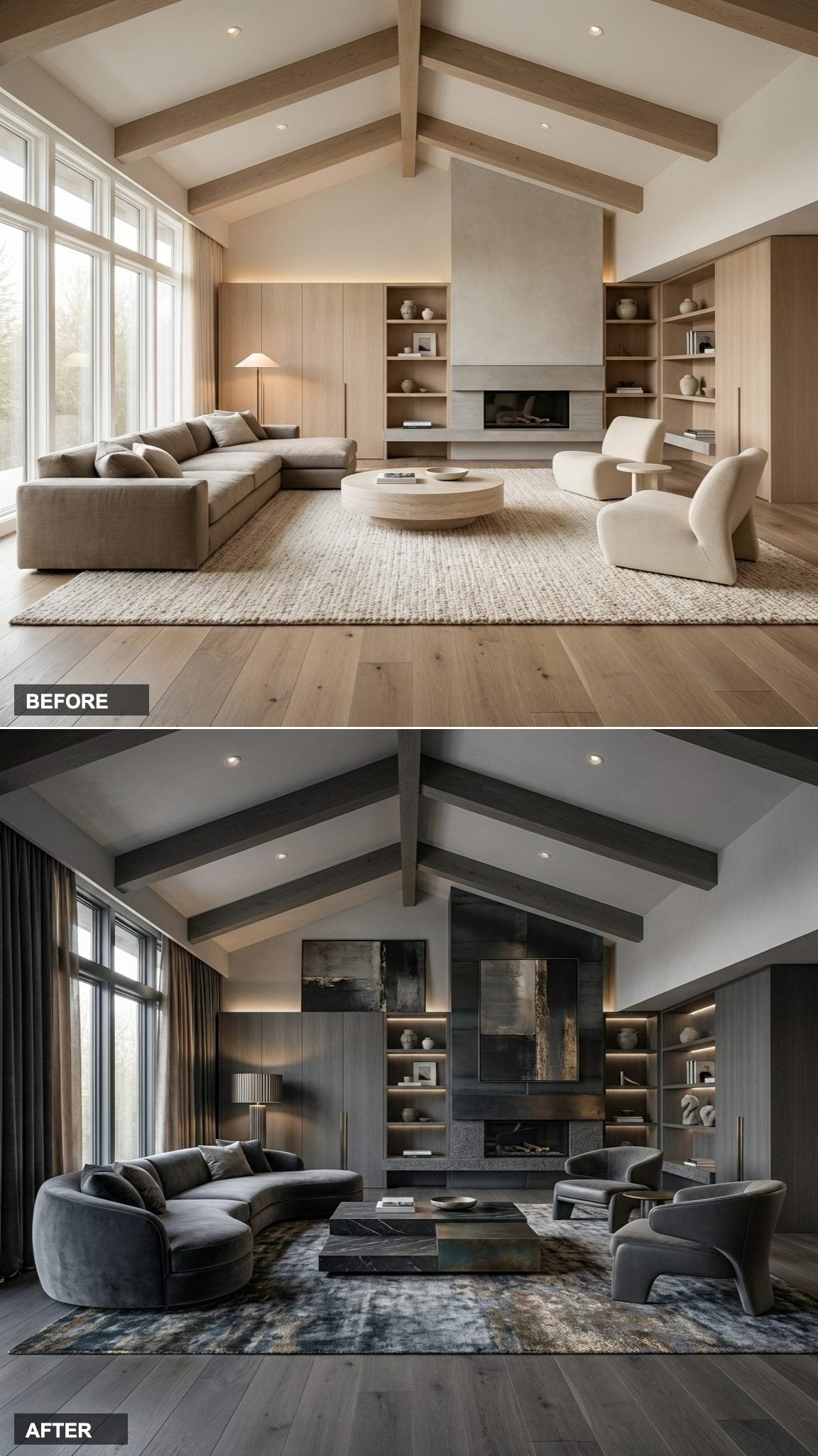 From White Walls and Pressed Wood to Rich Arts and Crafts Bungalow