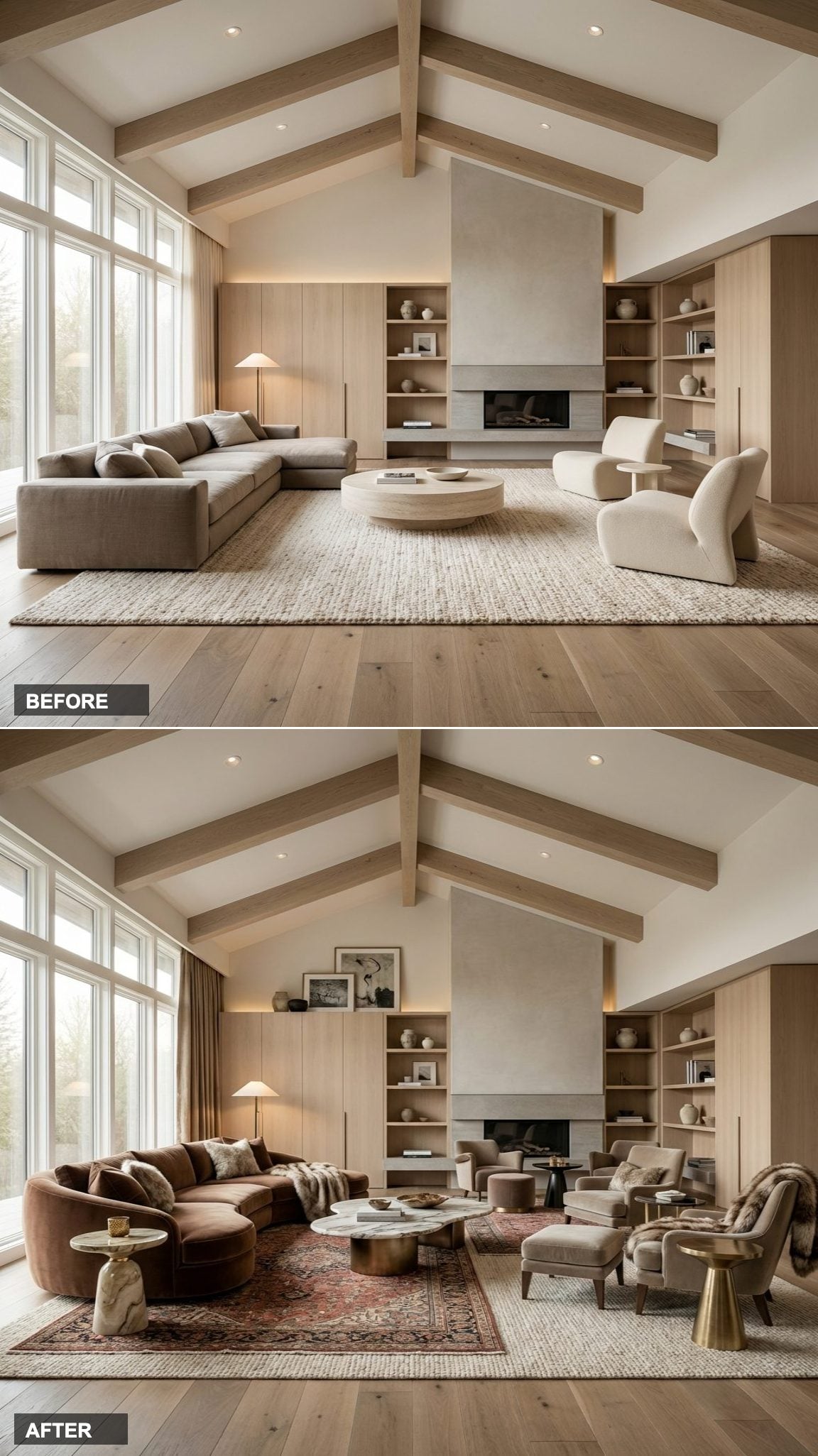 From Sad Microfiber to Cozy Scandinavian Hygge Haven