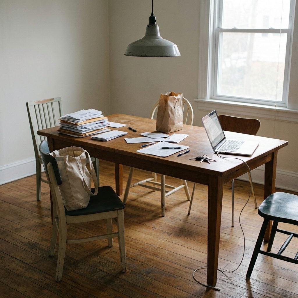 The Dining Table That Functions as a Horizontal Surface First and a Table Second