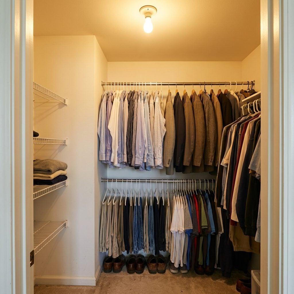 Double Hanging Rods That Finally Let You Sort by Season (In Theory)