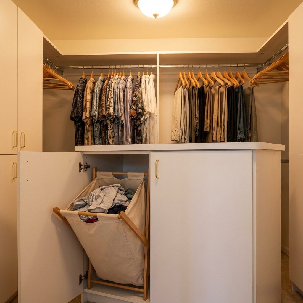 The Built-In Hamper Tucked Inside the Closet