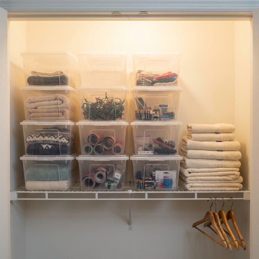 The Stackable Clear Plastic Bins That Organized Everything and Showed All of It