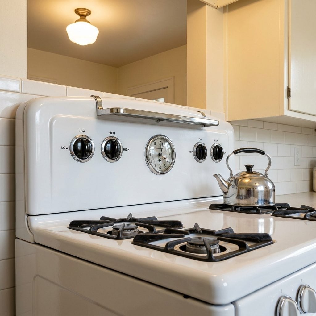 The Raised Control Panel Behind the Burners, Like a Cockpit Nobody Questioned