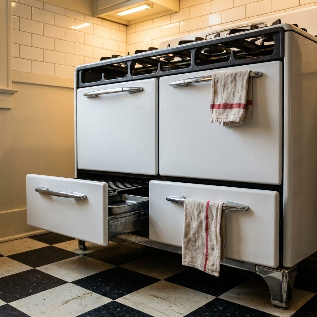The Side Storage Drawers Built Right Into the Range