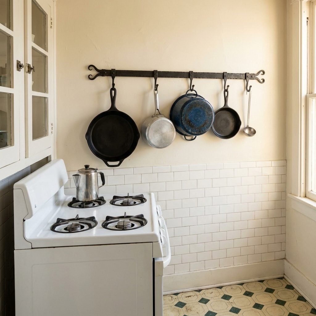 The Pot Rack or Wall Hooks That Turned the Kitchen Into a Working Kitchen