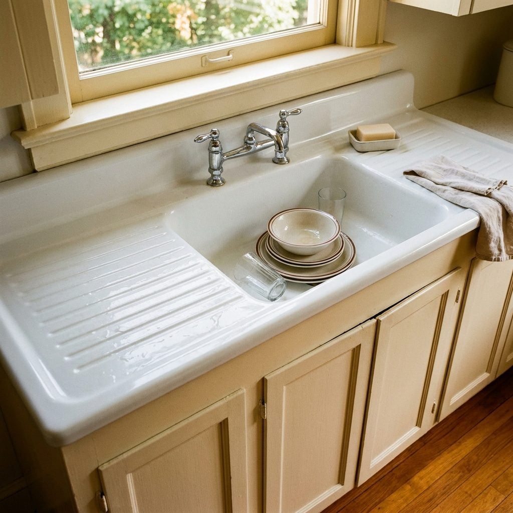 The Built-In Drainboard: A Practical Feature That Quietly Disappeared