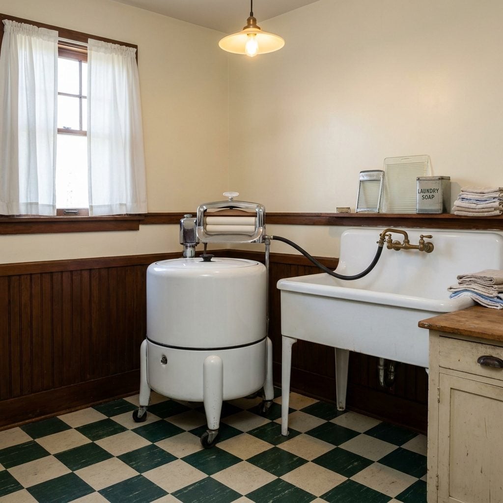 The Wringer Washing Machine Parked Right There in the Kitchen