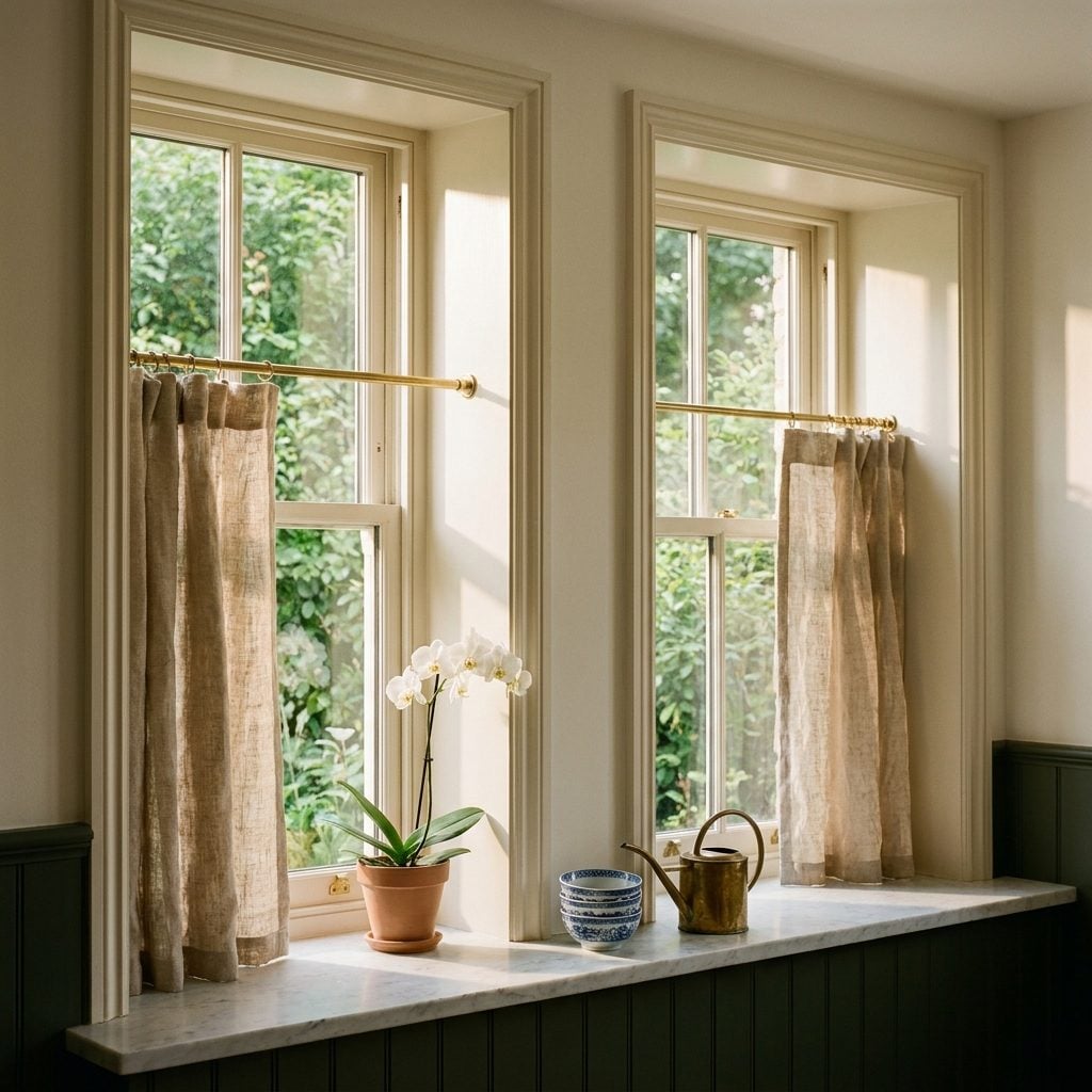 The Curtains Are Just Linen, and They've Never Once Been Ironed