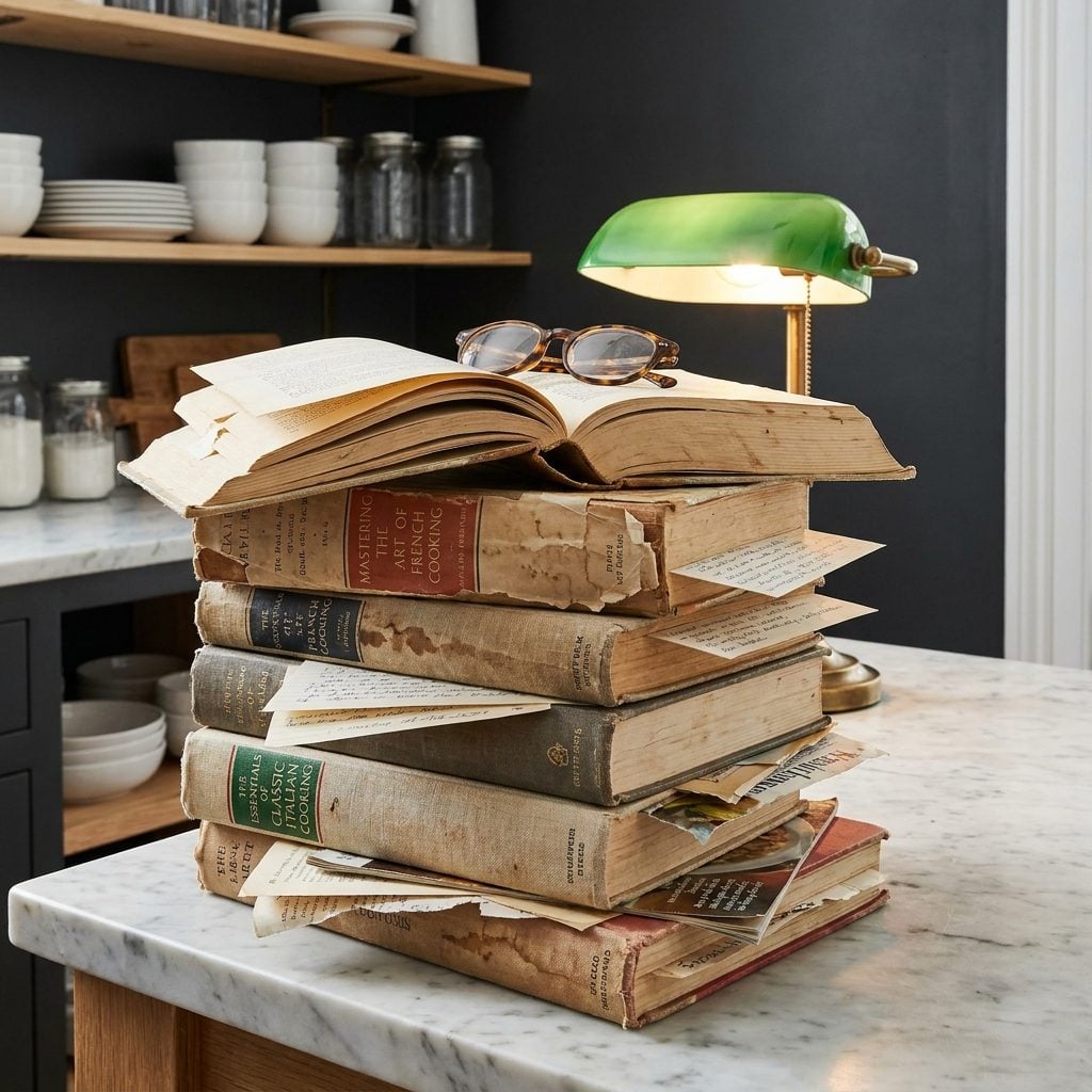 The Cookbooks Have Actual Food Stains on Pages That Fall Open by Themselves