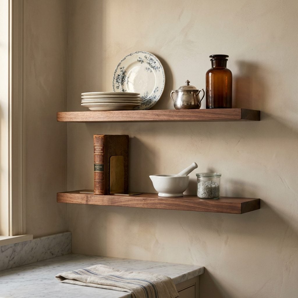 The Open Shelving Holds Exactly Seven Things and All of Them Earn Their Spot