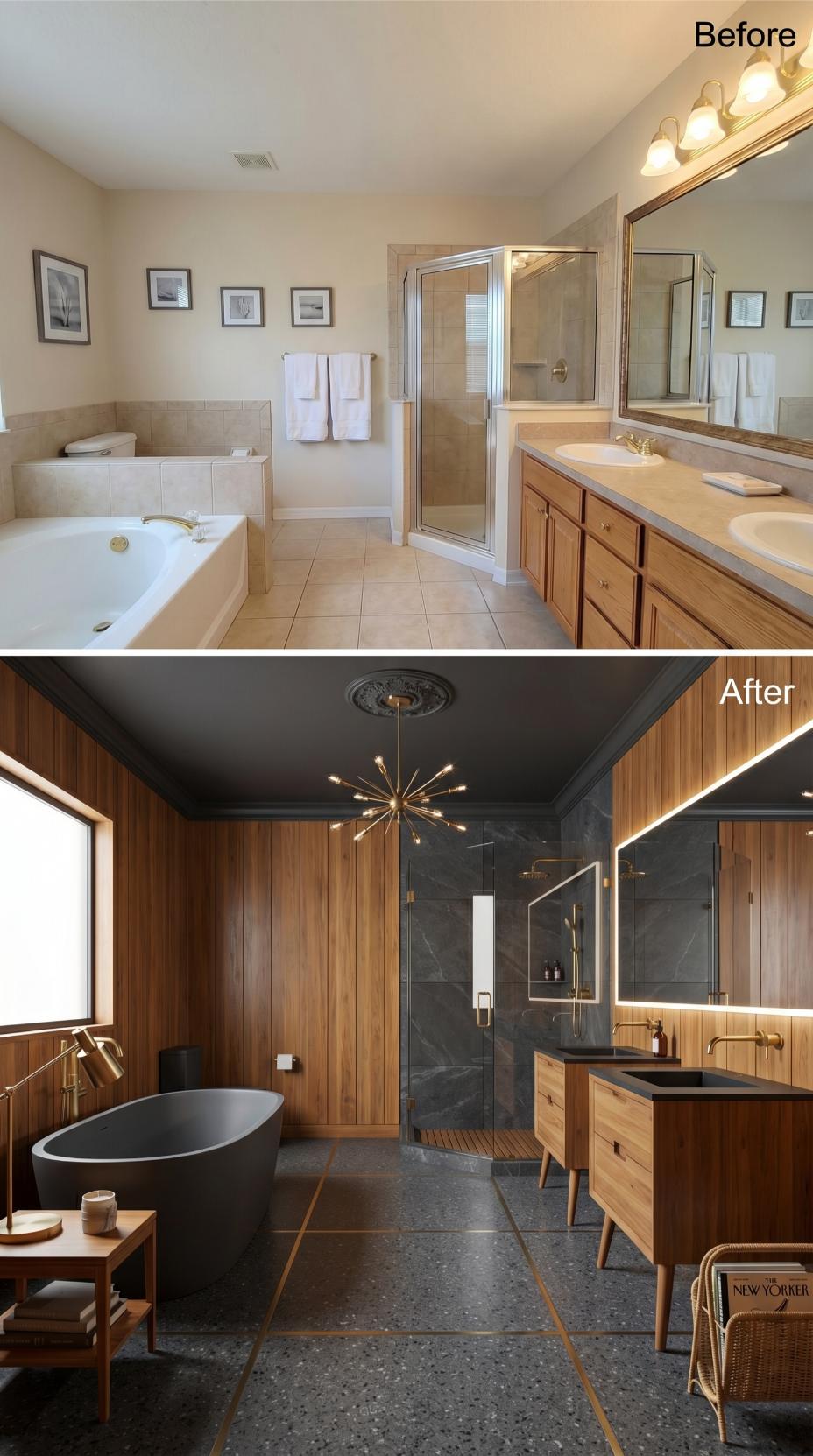 Walnut Slat Walls, Terrazzo Floors, and a Sputnik Chandelier That Changed Everything