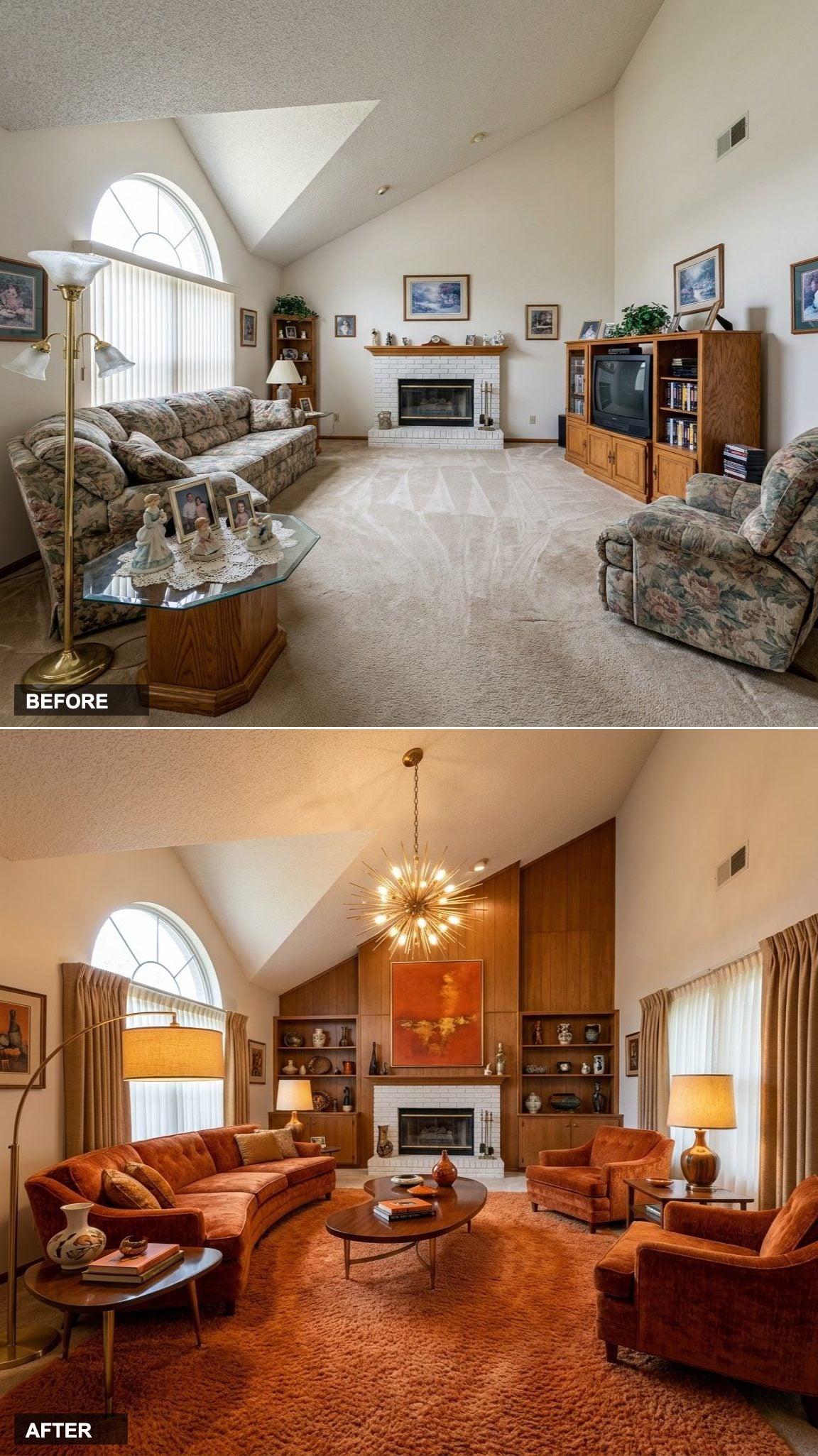 Scandinavian-Fifties Fusion in Teak, Cream Wool, and Slate Blue