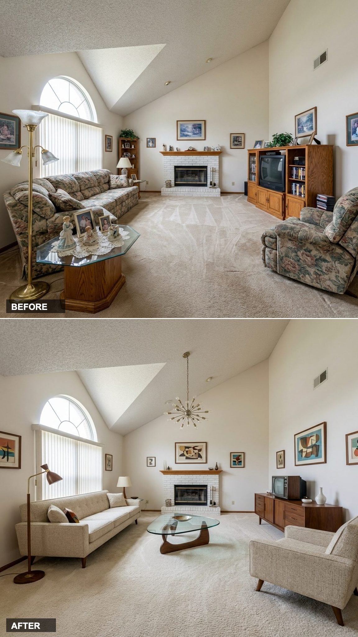 Havana Nights with Rattan, Coral Silk, and Terrazzo Tile