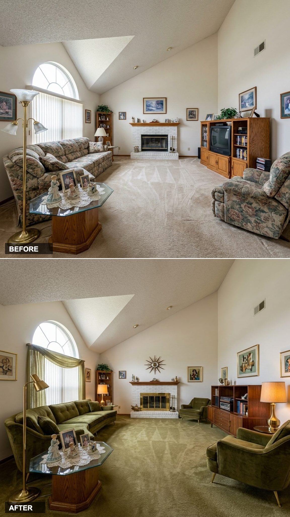 Sputnik-Era Space Age in White Leather and Brushed Aluminum