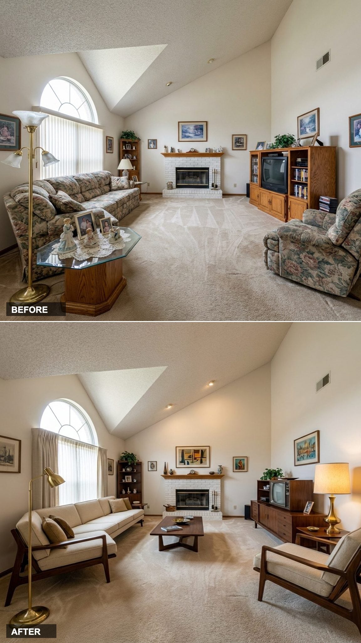 Atomic Ranch Revival in Burnt Orange and Walnut Plywood