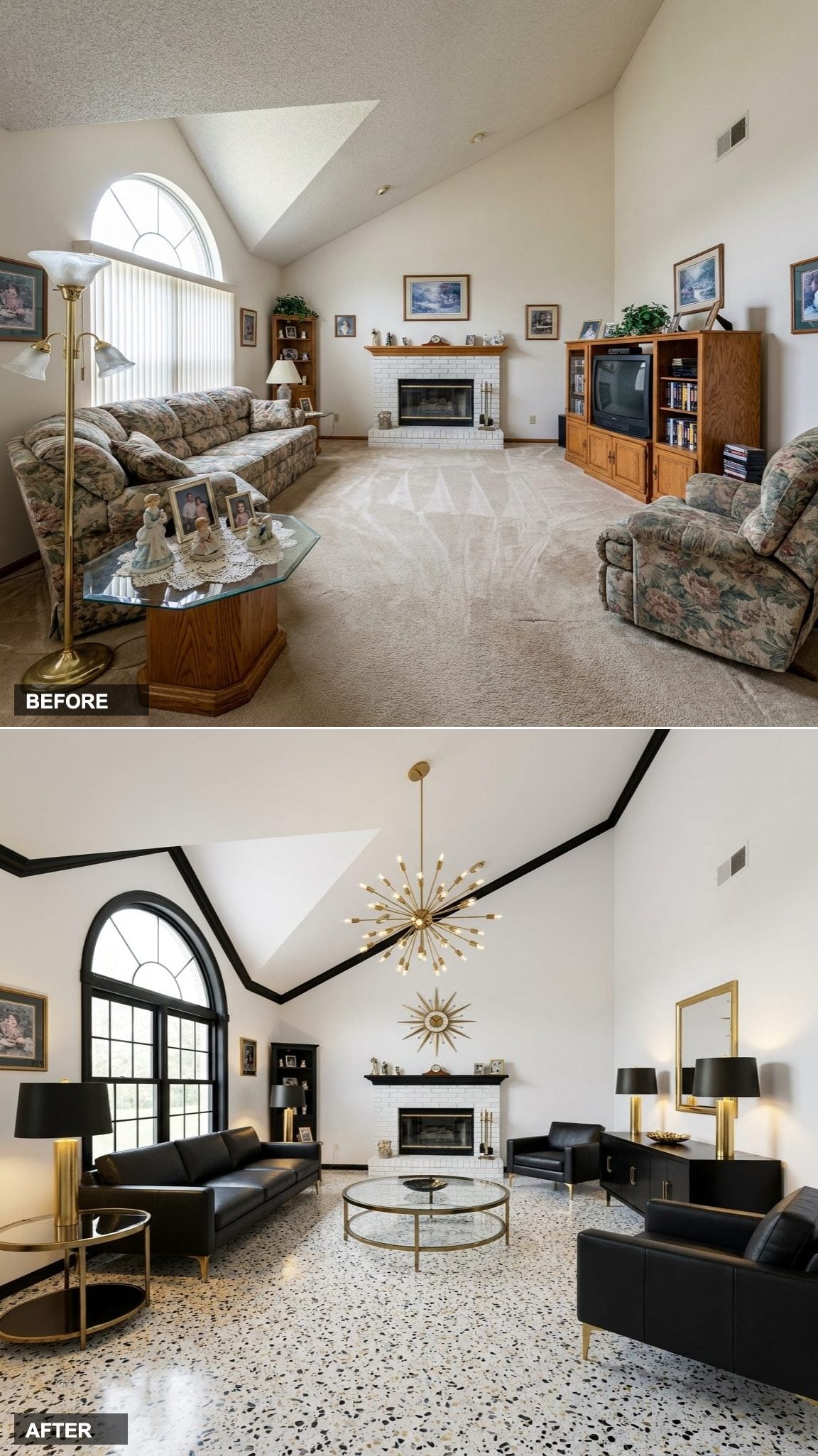 Havana Nights Lounge with Rattan, Coral Walls, and Tropical Prints