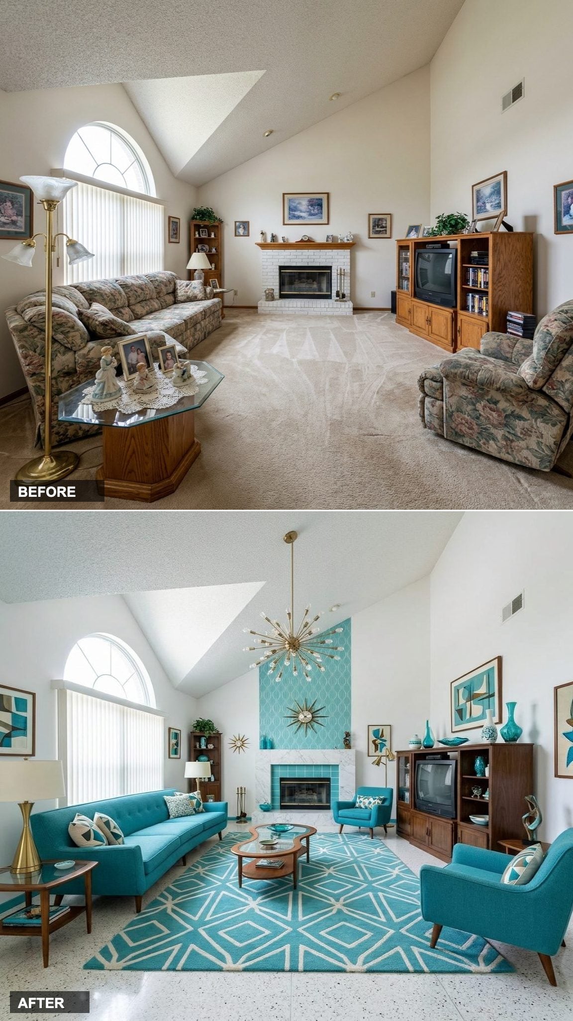 Smoky Jet Set Lounge in Charcoal Mohair and Gold Leaf