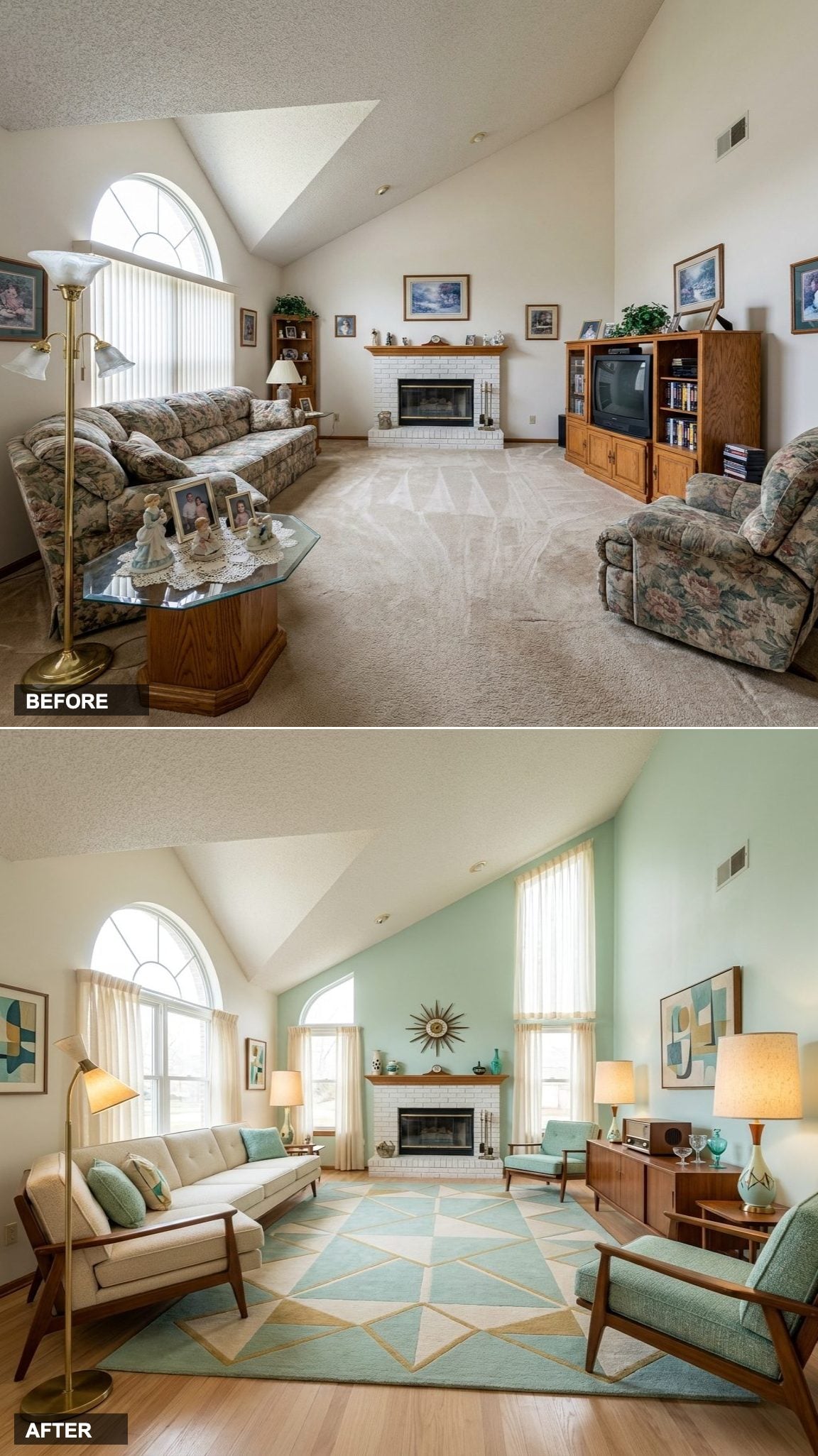 Desert Modernist Retreat with Sage Plaster Walls and Raw Steel Accents