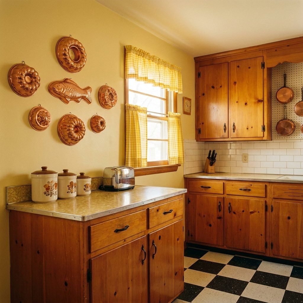 Copper Jell-O Molds Hung on the Wall Like Fine Art