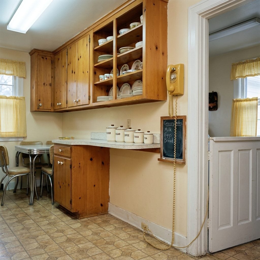 The Wall-Mounted Rotary Phone With That Coiled Cord Going Everywhere