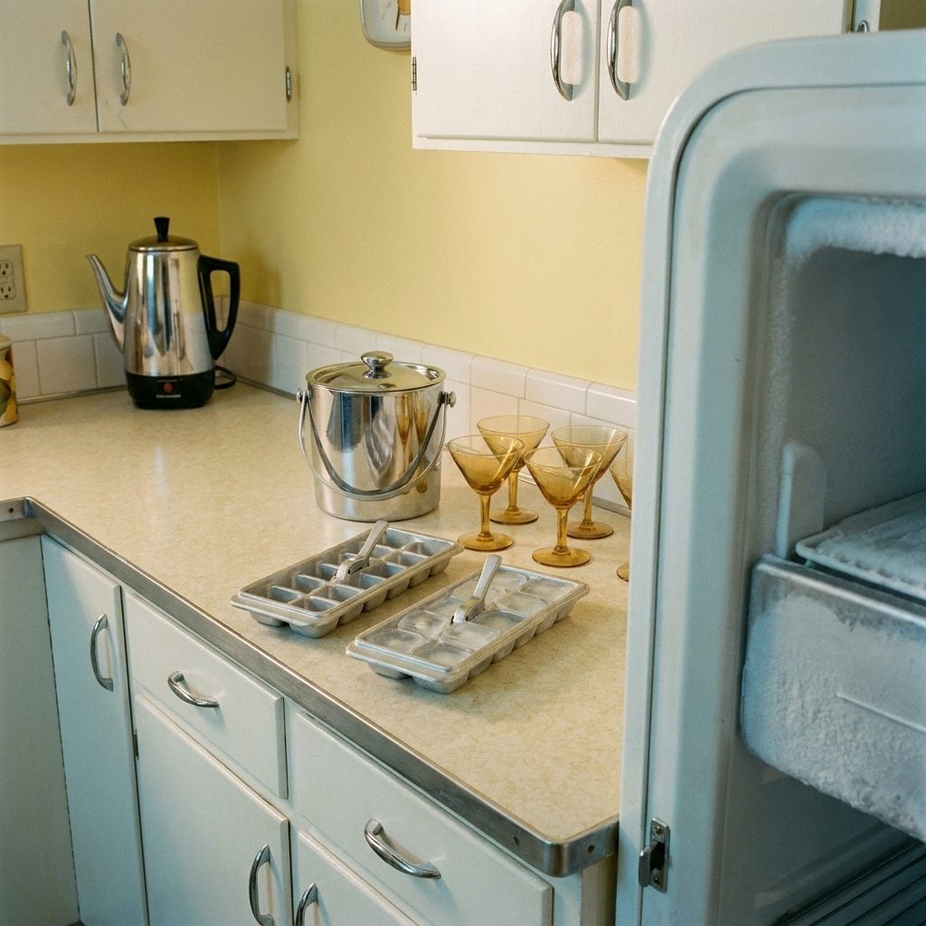 Metal Ice Cube Trays With the Pull-Lever That Either Worked Perfectly or Snapped Off in Your Hand