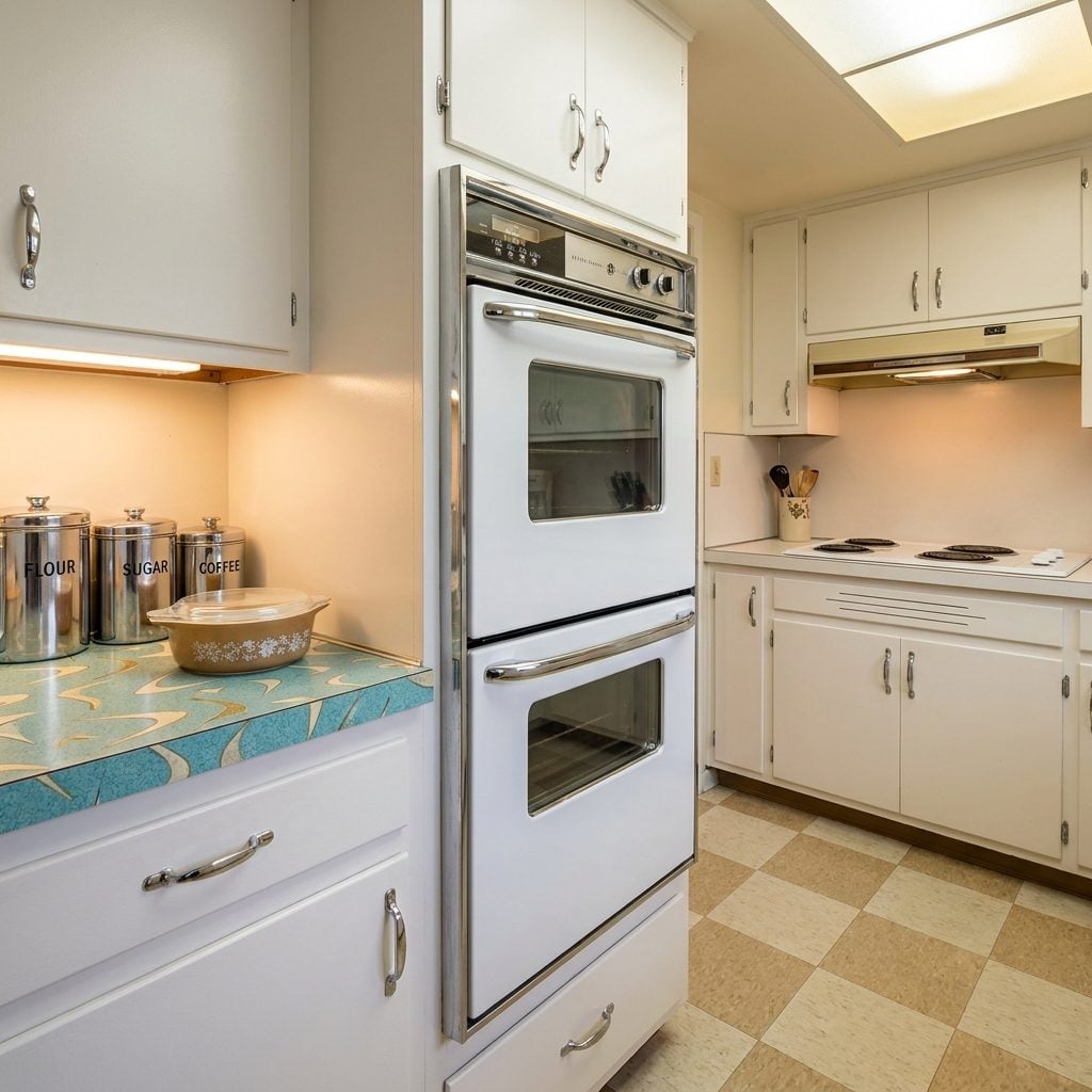 Built-In Wall Ovens Installed Separately from the Cooktop, Because in 1965, That Was a Status Symbol