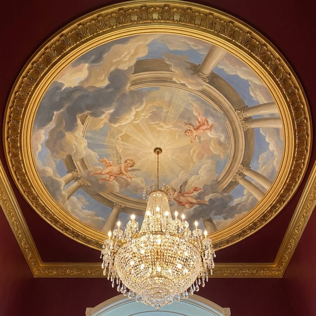 The Ceiling Has a Mural, and Yes, That Might Be the Homeowner's Face in It