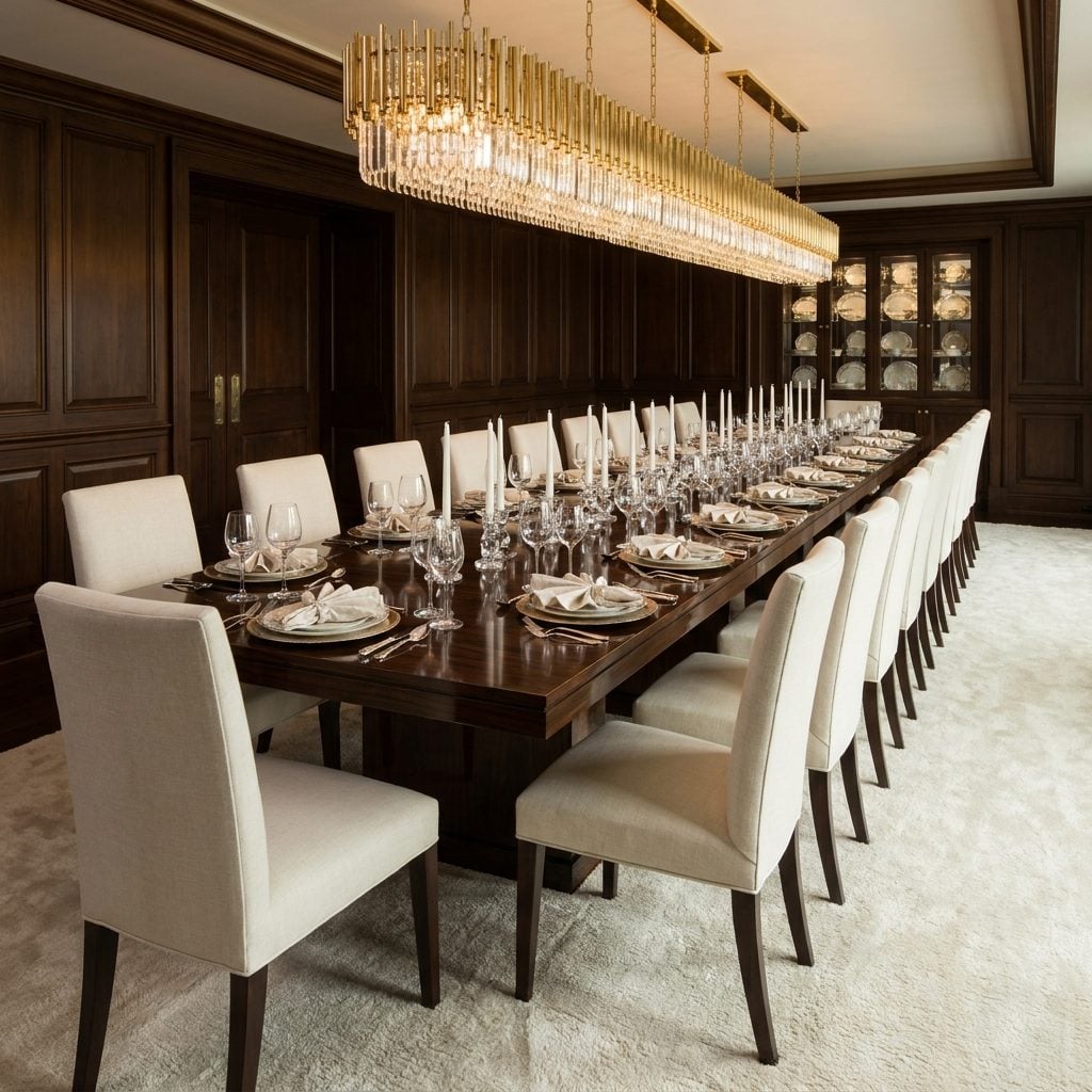 A Dining Table That Seats Twenty in a Household Where Nobody Cooks