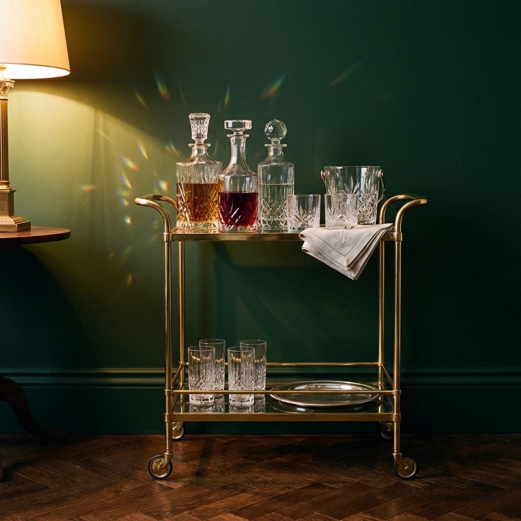 The Bar Cart Where the Labels Are Always Turned Away